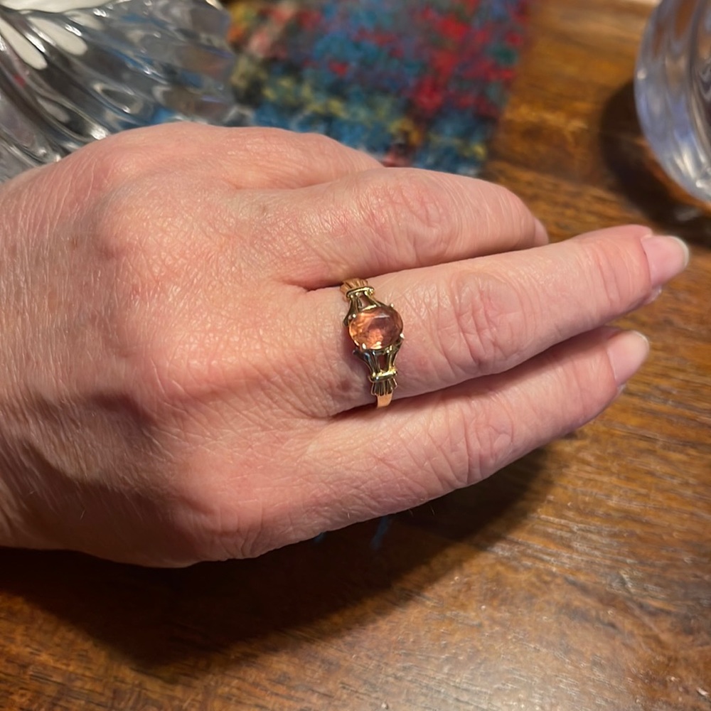 10k gold blush pink ring size 7